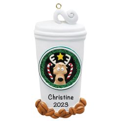 Coffee Lover Starbucks Personalized Christmas Ornament