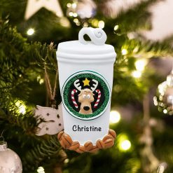 Personalized Coffee Lover Christmas Ornament