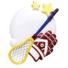 Lacrosse Equipment Personalized Christmas Ornament - Blank