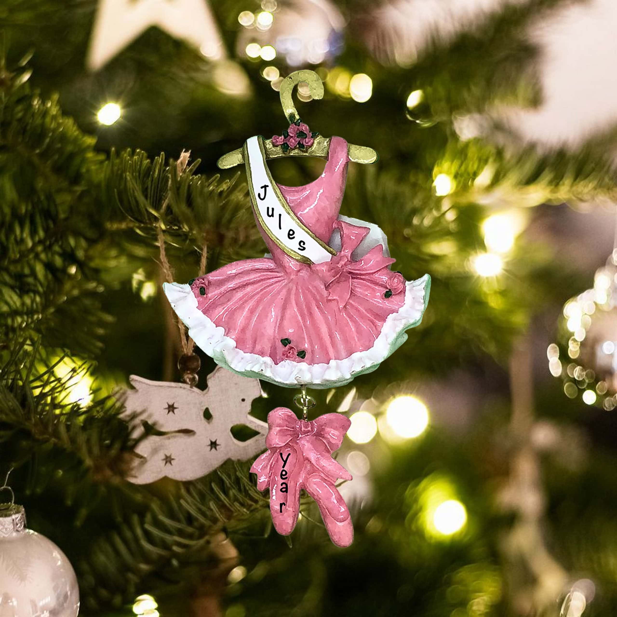 Ballet Personalized Christmas Tree Ornament 