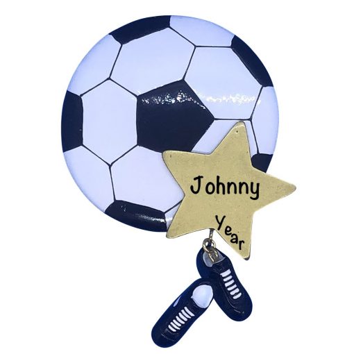 Soccer Star Personalized Christmas Ornament