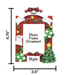 Red Frame Personalized Christmas Ornament