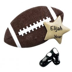 Football Star Personalized Christmas Ornament