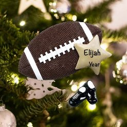 Personalized Football Star Christmas Ornament