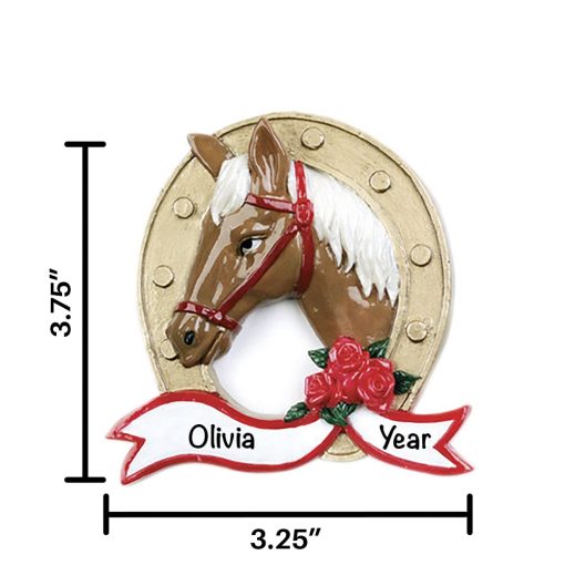 Horse Personalized Christmas Ornament