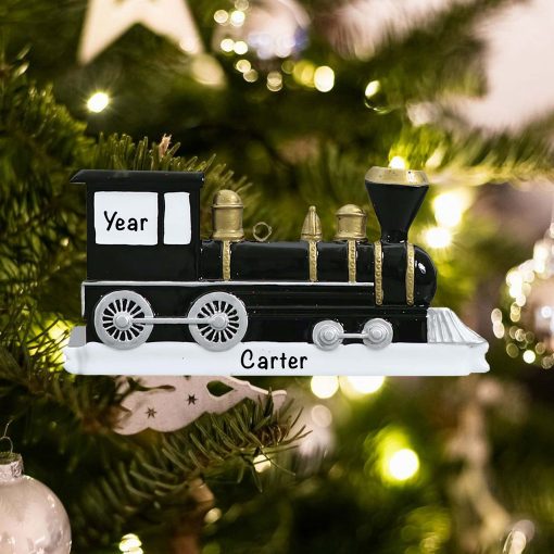 Personalized Locomotive Train Christmas Ornament