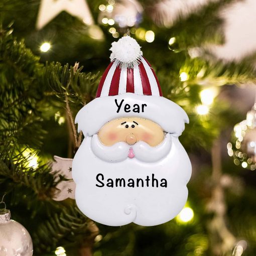 Personalized Traditional Santa Face Christmas Ornament
