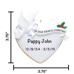 In Our Hearts Forever Personalized Christmas Ornament