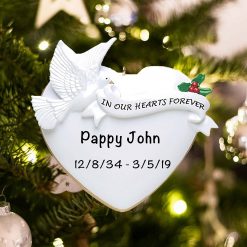 Personalized Memorial In Our Hearts Christmas Ornament