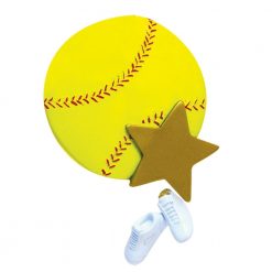 Softball Star Personalized Christmas Ornament - Blank