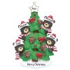 Black Bear Tree Family of 4 Personalized Christmas Ornament