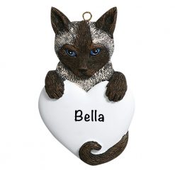 Siamese Cat Personalized Christmas Ornament