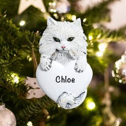 Personalized Persian Cat Christmas Ornament