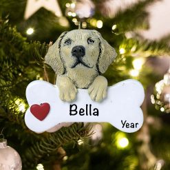 Personalized Yellow Lab Christmas Ornament