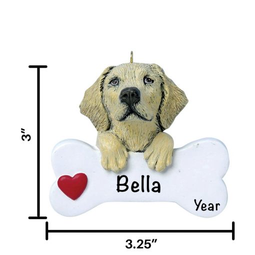 Yellow Lab Personalized Christmas Ornament
