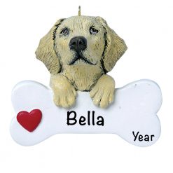 Yellow Lab Personalized Christmas Ornament