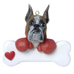 Boxer Personalized Christmas Ornament - Blank