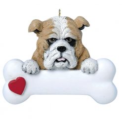 Bulldog Personalized Christmas Ornament - Blank