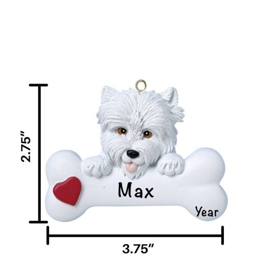 Westie Personalized Christmas Ornament