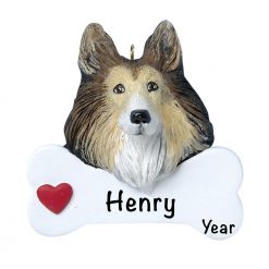 Collie Personalized Christmas Ornament