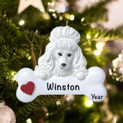 Personalized Poodle Christmas Ornament