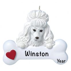 Poodle Personalized Christmas Ornament