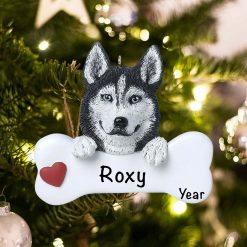 Personalized Husky Christmas Ornament