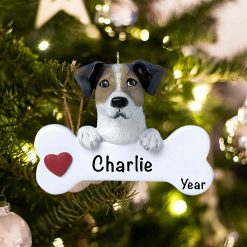 Personalized Jack Russel Christmas Ornament