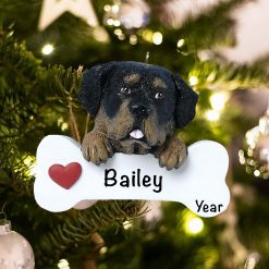 Personalized Rottweiler Christmas Ornament