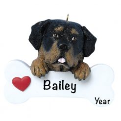 Rottweiler Personalized Christmas Ornament - Blank