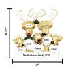 Reindeer Family of 5 Personalized Christmas Ornament