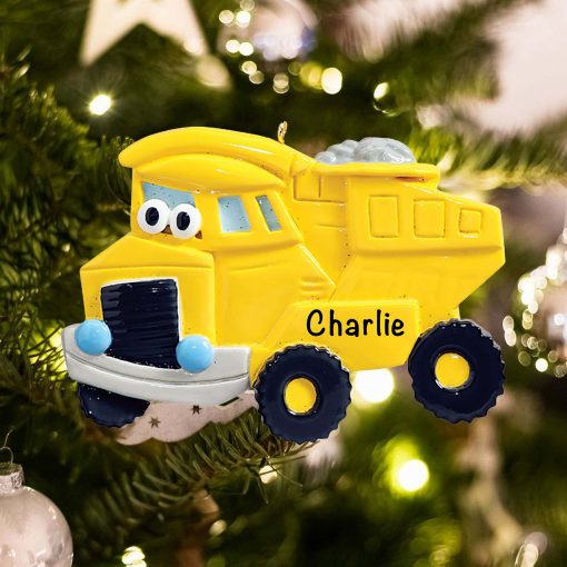Personalized Dump Truck Toy Christmas Ornament