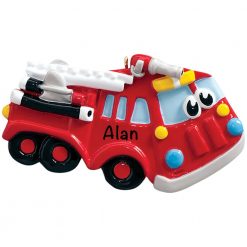 Firetruck Toy Personalized Christmas Ornament