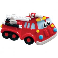 Firetruck Toy Personalized Christmas Ornament - Blank