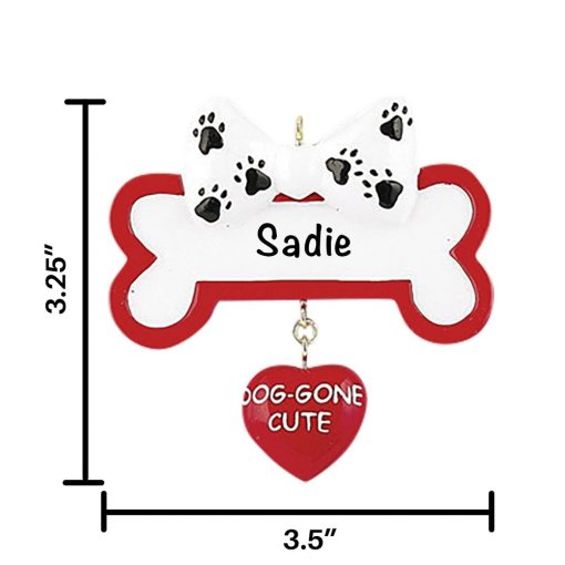 Dog Gone Cute Personalized Christmas Ornament