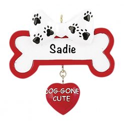 Dog Gone Cute Personalized Christmas Ornament