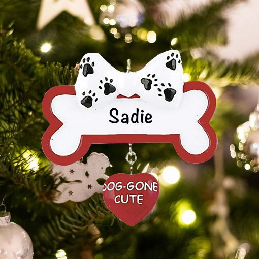 Personalized Dog Gone Cute Christmas Ornament