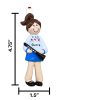 Girl with Clarinet Personalized Christmas Ornament