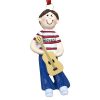 Guitar Boy Personalized Christmas Ornament