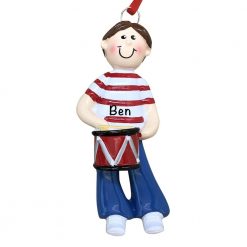 Drummer Boy Personalized Christmas Ornament