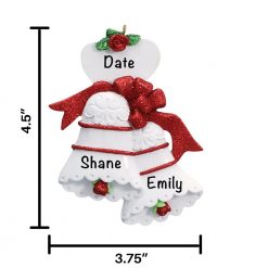 Wedding Bells Personalized Christmas Ornament