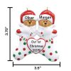 Stocking Bears Couple Personalized Christmas Ornament