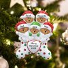 Personalized Stocking Cap Bears Family of 5 Christmas Ornament