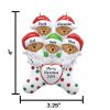Stocking Bears Family of 5 Personalized Christmas Ornament