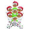 Stocking Cap Bears Family of 7 Personalized Christmas Ornament