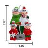 Snow Shovel Family of 4 Personalized Christmas Ornament