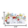 Snowball Fight Family of 7 Personalized Christmas Ornament