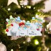 Personalized Snowball Fight Family of 8 Christmas Ornament