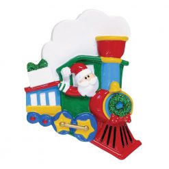 Santa Train Personalized Christmas Ornament - Blank
