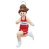 Girl Track Runner Personalized Christmas Ornament